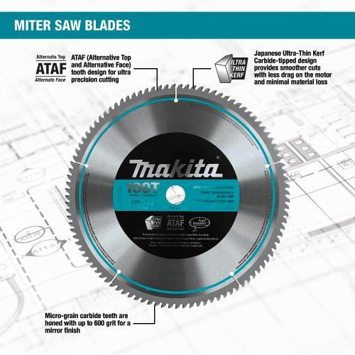 Makita A-93734 12" 100T Micro‑Polished Miter Saw Blade