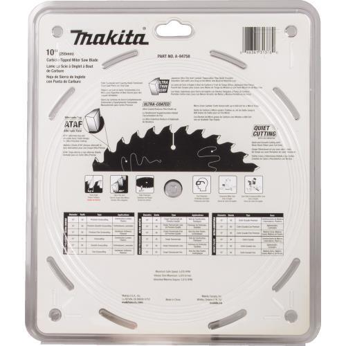 Makita A-94758 10" 40T Ultra‑Coated Miter Saw Blade