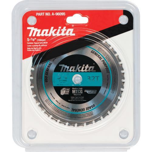 Makita A-96095 5‑7/8" 32T Carbide‑Tipped Saw Blade, Metal/General Purpose