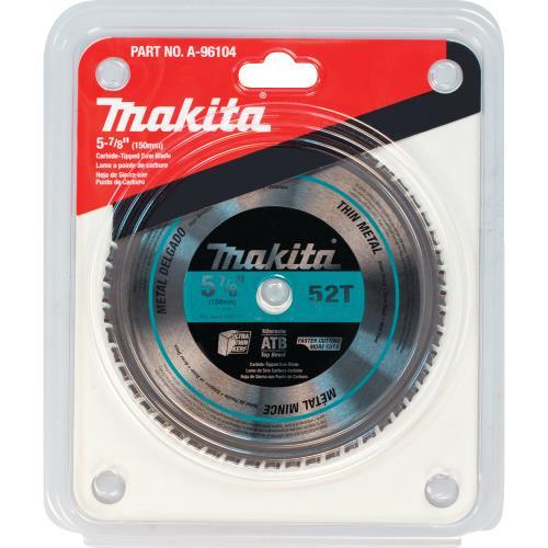 Makita A-96104 5‑7/8" 52T Carbide‑Tipped Saw Blade, Thin Metal