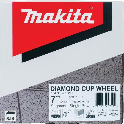 Makita A-96207 7" Low‑Vibration Diamond Cup Wheel, Single Row