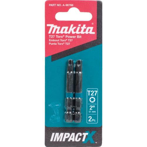 Makita A-96768 ImpactX™ T27 Torx® 2″ Power Bit, 2/pk