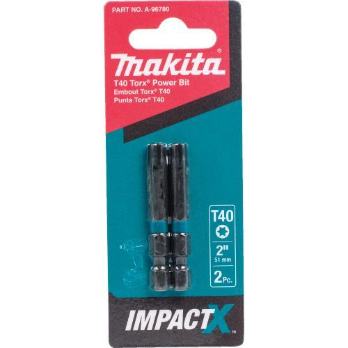 Makita A-96780 ImpactX™ T40 Torx® 2″ Power Bit, 2/pk