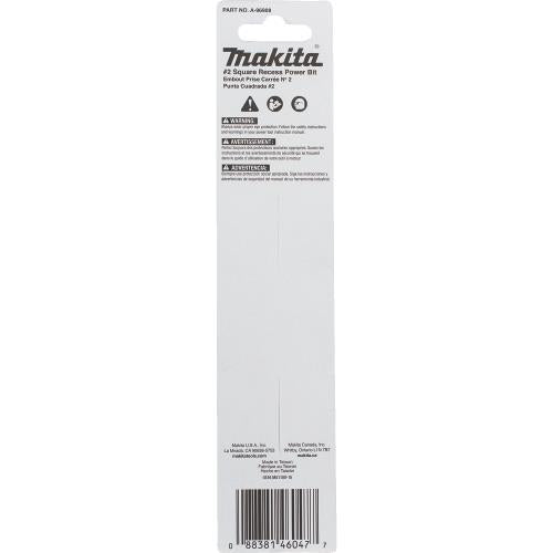 Makita A-96908 ImpactX™ #2 Square Recess 6″ Power Bit
