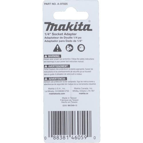 Makita A-97025 ImpactX™ 1/4″ x 2″ Socket Adapter