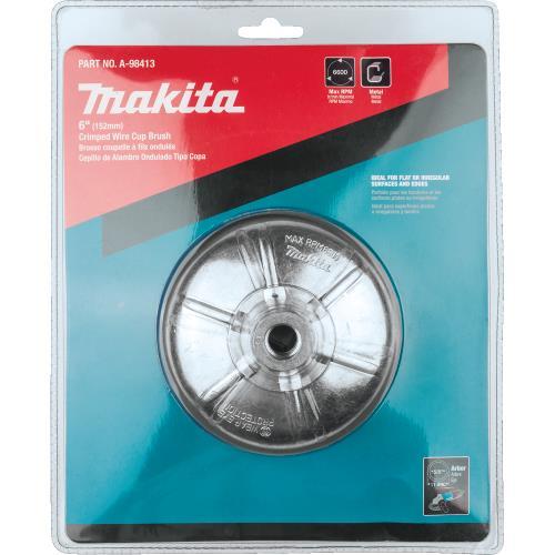 Makita A-98413 6" Crimped Wire Cup Brush, 5/8"‑11