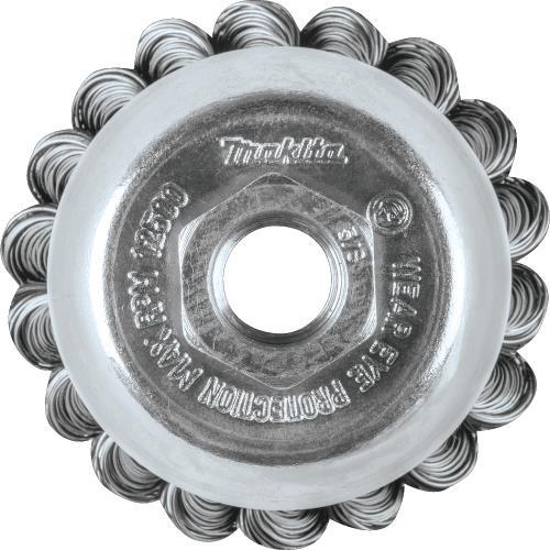 Makita A-98435 2‑3/4" Knot Wire Cup Brush, Stainless, 5/8"‑11