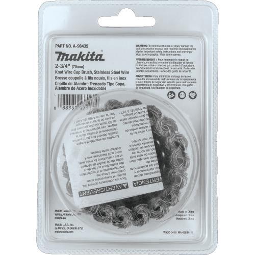 Makita A-98435 2‑3/4" Knot Wire Cup Brush, Stainless, 5/8"‑11