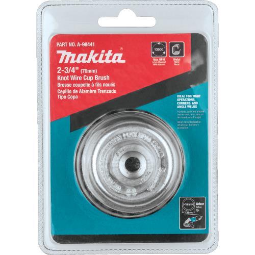 Makita A-98441 2‑3/4" Knot Wire Cup Brush, M10 x 1.25