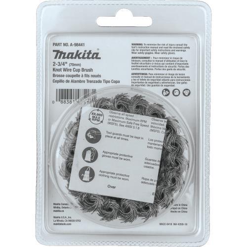 Makita A-98441 2‑3/4" Knot Wire Cup Brush, M10 x 1.25