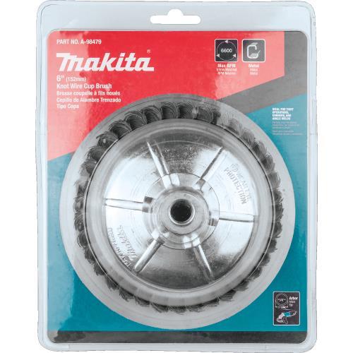 Makita A-98479 6" Knot Wire Cup Brush, 5/8"‑11