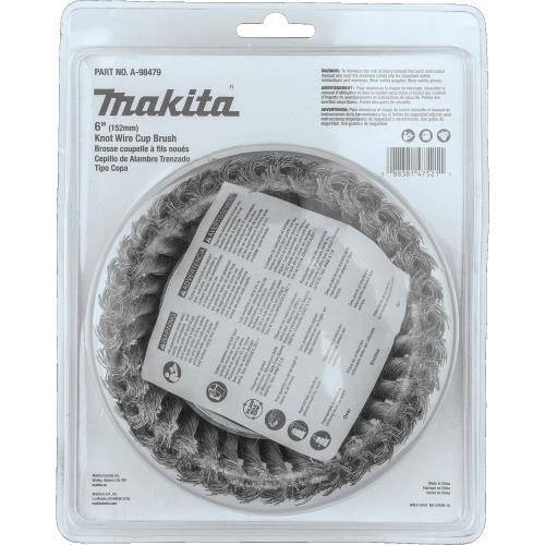 Makita A-98479 6" Knot Wire Cup Brush, 5/8"‑11