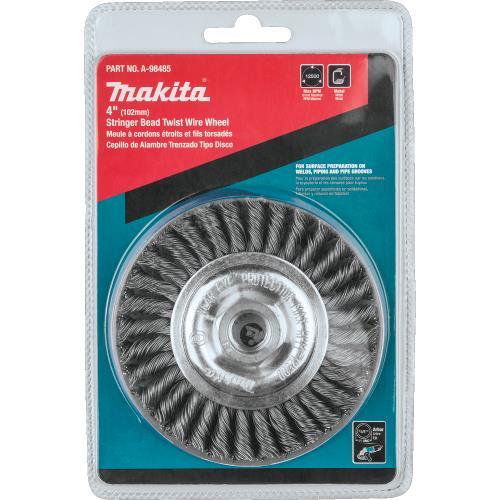 Makita A-98485 4" Stringer Bead Twist Wire Wheel, 5/8"‑11