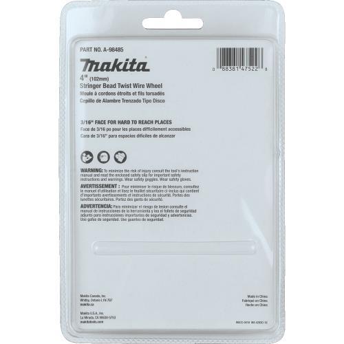 Makita A-98485 4" Stringer Bead Twist Wire Wheel, 5/8"‑11