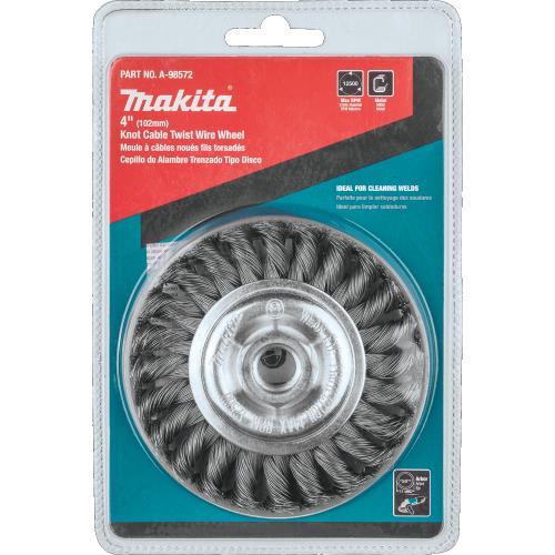 Makita A-98572 4" Knot Cable Twist Wire Wheel, 5/8"‑11