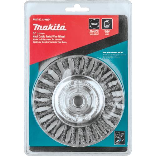Makita A-98594 5" Knot Cable Twist Wire Wheel, 5/8"‑11