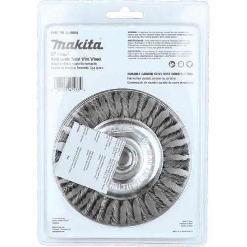 Makita A-98594 5" Knot Cable Twist Wire Wheel, 5/8"‑11