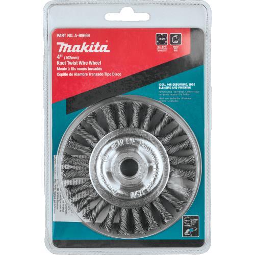 Makita A-98669 4" Knot Twist Wire Wheel, 5/8"‑11