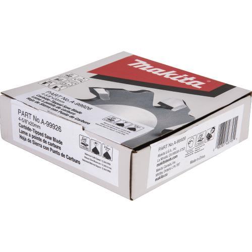 Makita A-99926 4‑5/8" (2 mm) Aluminum Grooving Carbide‑Tipped Saw Blade, 90º