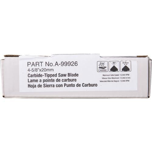Makita A-99926 4‑5/8" (2 mm) Aluminum Grooving Carbide‑Tipped Saw Blade, 90º