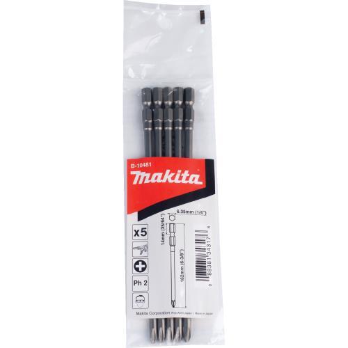 Makita B-10481 #2 Phillips Power Bit, 6‑3/8", 5/pk