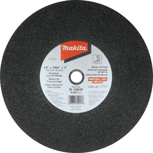 Makita B-10849-5 14" x 7/64" x 1" Abrasive Cut‑Off Wheel, 5/pk