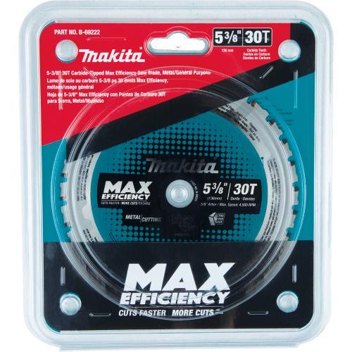 Makita B-69222 5‑3/8" 30T Carbide‑Tipped Max Efficiency Saw Blade, Metal/General Purpose