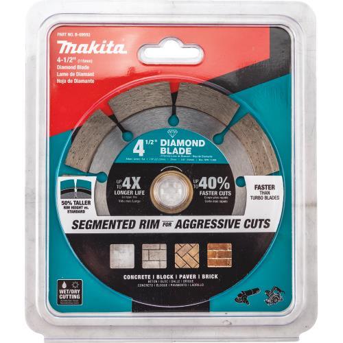 Makita B-69593 4‑1/2" Diamond Blade, Segmented, General Purpose