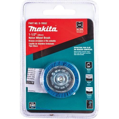 Makita D-70552 1‑1/2" Nylon Wheel Brush, Fine, 240 Grit
