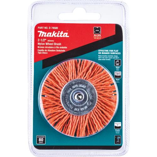 Makita D-70580 2‑1/2" Nylon Wheel Brush, Coarse, 80 Grit
