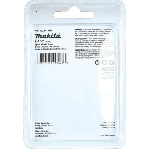 Makita D-70580 2‑1/2" Nylon Wheel Brush, Coarse, 80 Grit