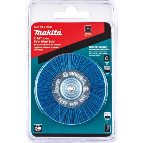 Makita D-70596 2‑1/2" Nylon Wheel Brush, Fine, 240 Grit
