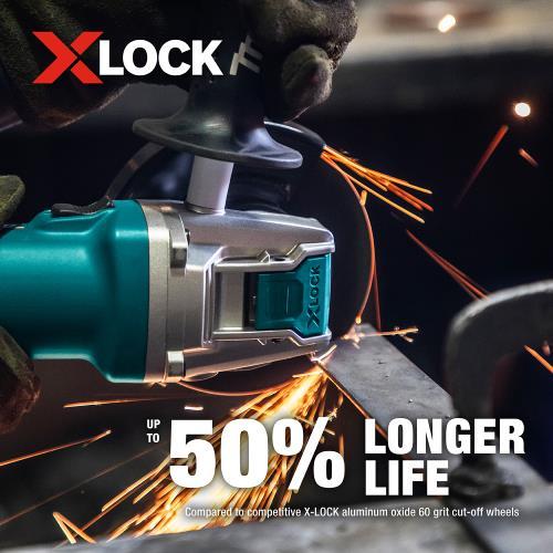 Makita E-00446 X‑LOCK 4‑1/2" x .045" x 7/8" Type 1 General Purpose 60 Grit Thin Cut‑Off Wheel for Metal and Stainless Steel Cutting
