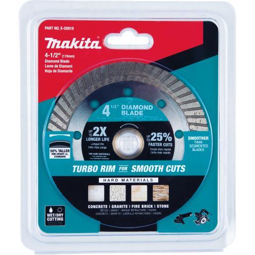 Makita E-02618 4‑1/2" Diamond Blade, Turbo, Hard Material
