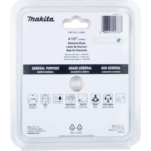 Makita E-02680 4‑1/2" Dual Sandwich Diamond Tuck Point Blade