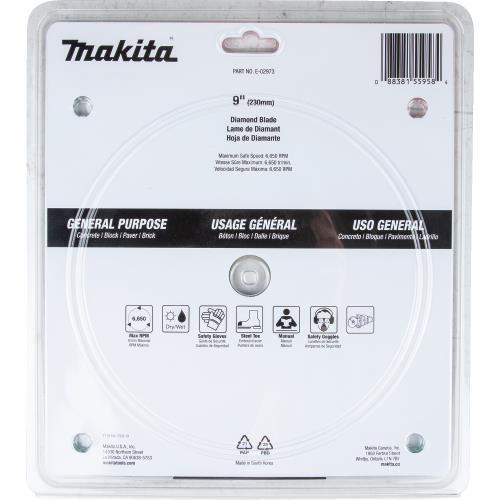 Makita E-02973 9" Ultra‑Premium Plus Diamond Blade, Segmented, General Purpose