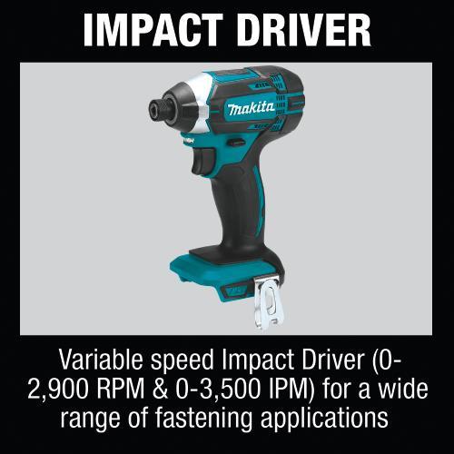 Makita XT614SX1 18V LXT® Lithium‑Ion Cordless 6‑Pc. Combo Kit (3.0Ah)