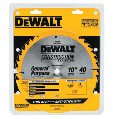 Dewalt DW3114 10" 40T Thin Kerf Table