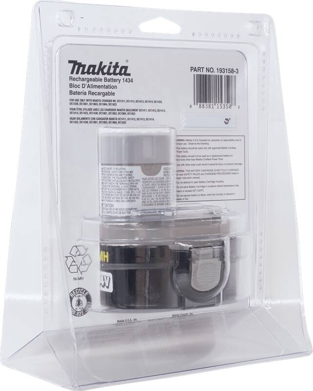 Makita 193158-3 14.4V Ni‑MH 2.6Ah Battery 1434, Pod Style