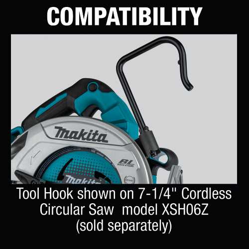 Makita 199386-8 Tool Hook, 7‑1/4" Cordless Circular Saws