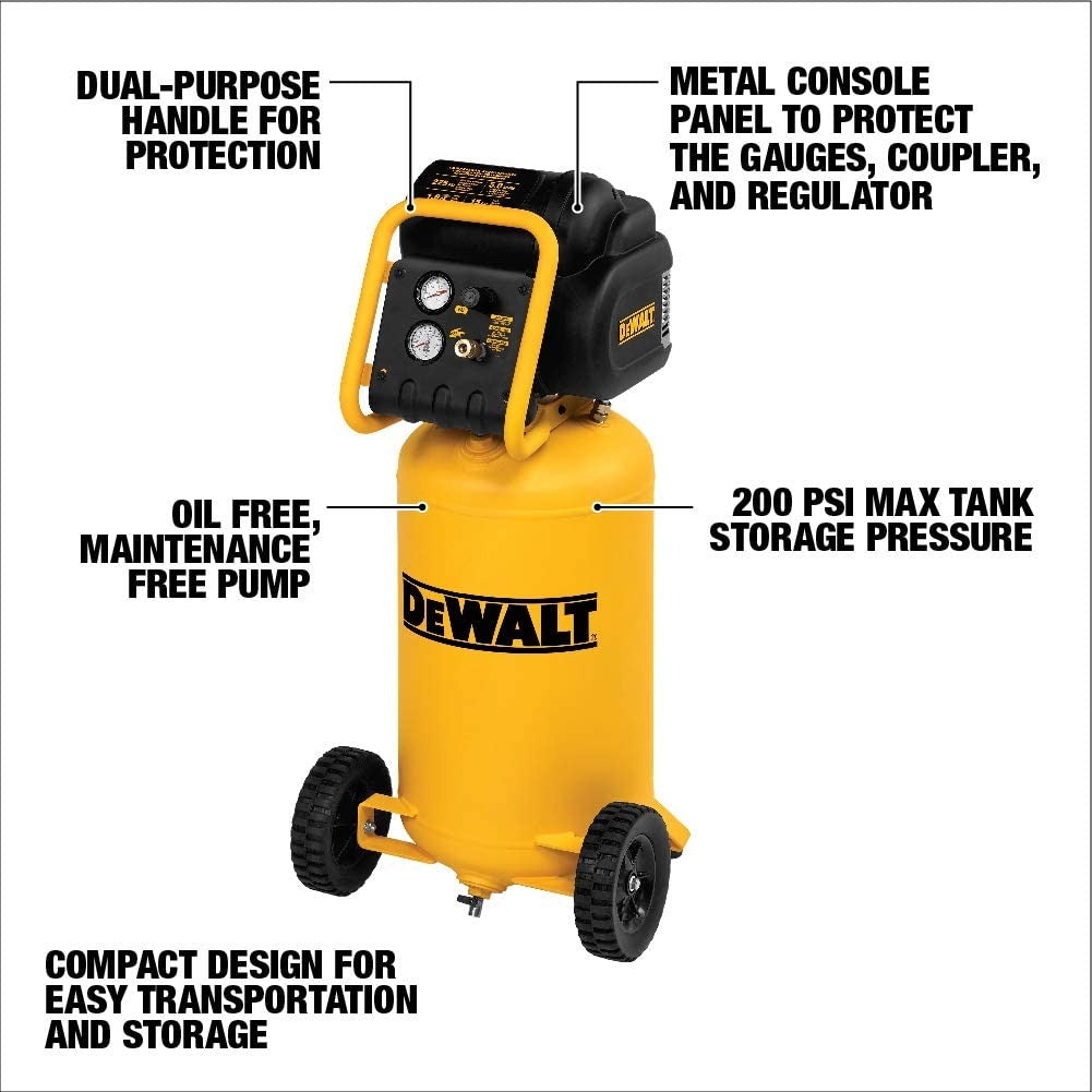 Dewalt D55168 Heavy Duty 200Psi 15 Gallon 120V Electric Compre