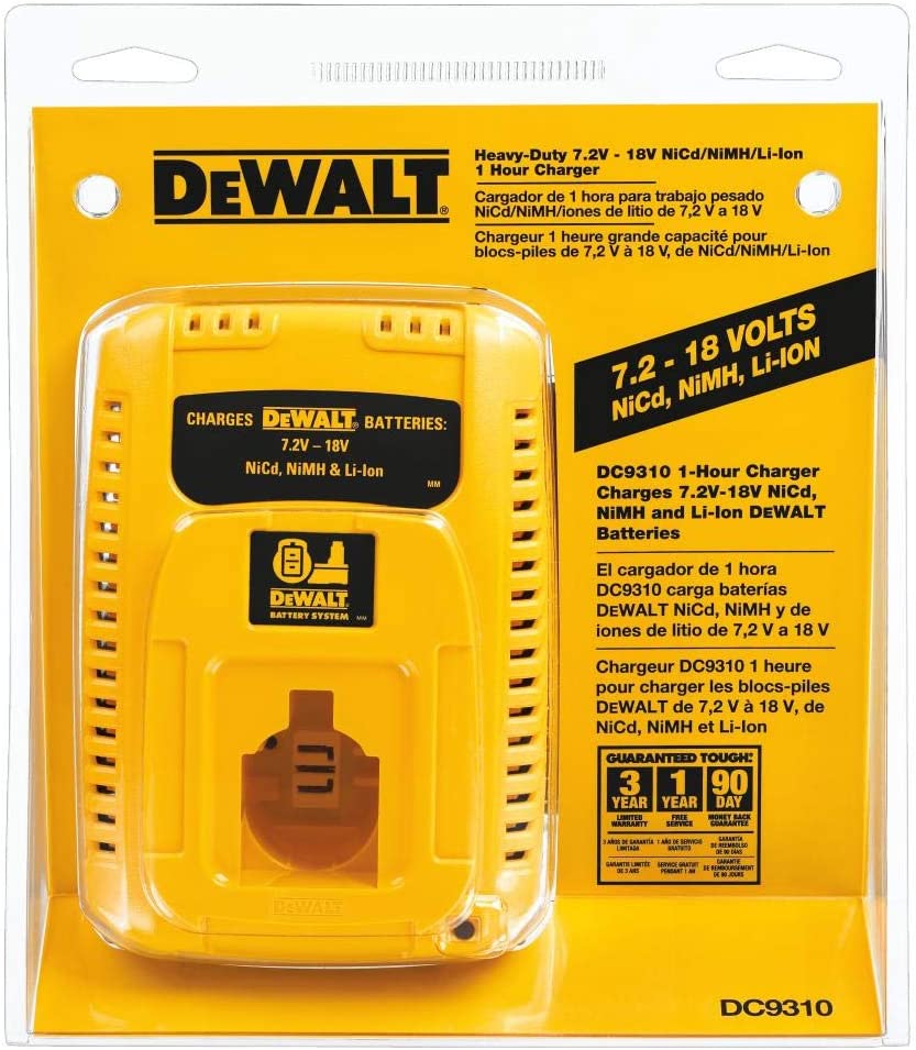 Dewalt DC9310 Heavy Duty 7.2V - 18V Nicd/Nimh/Li-Ion 1 Hour Ch