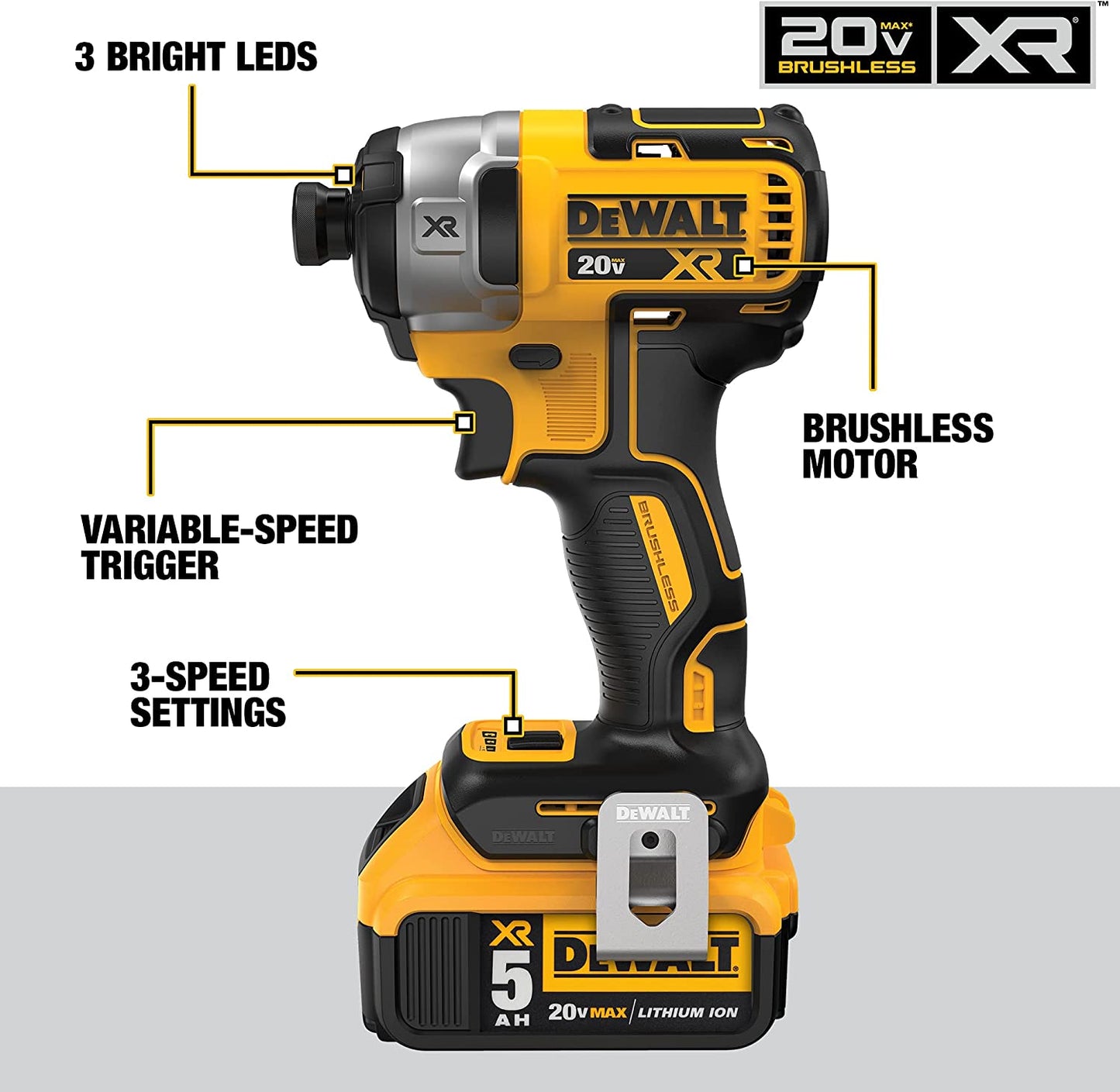 Dewalt DCK2100P2 20V Max* Brushless Cordless 2-Tool Kit Including Hammer Drill/Driver With Flexvolt Advantage