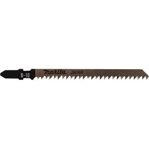 Makita 792529-7 Jig Saw Blade, T Shank, HCS, 4‑1/8" x 9TPI, 3‑1/8" Cutting Length, 5/pk