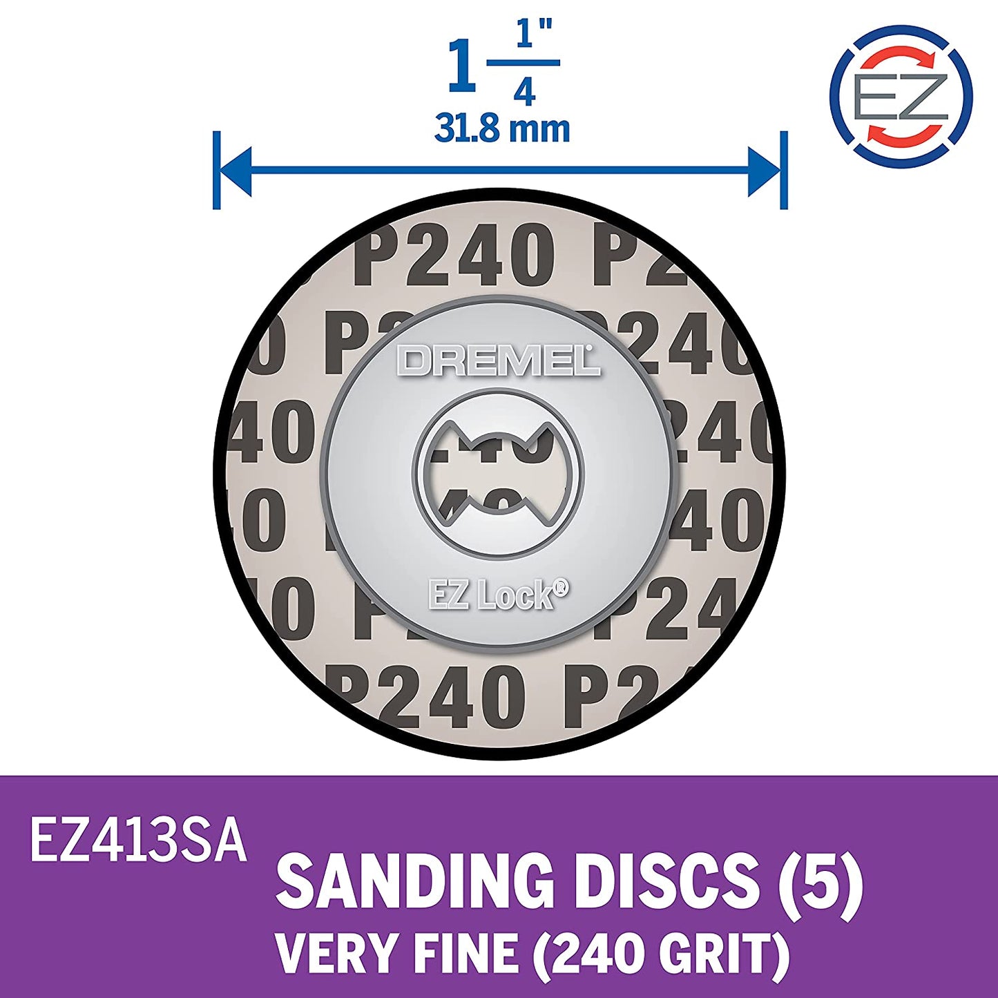 Bosch EZ413SA Ez Lock Sanding Discs, 240 Grit