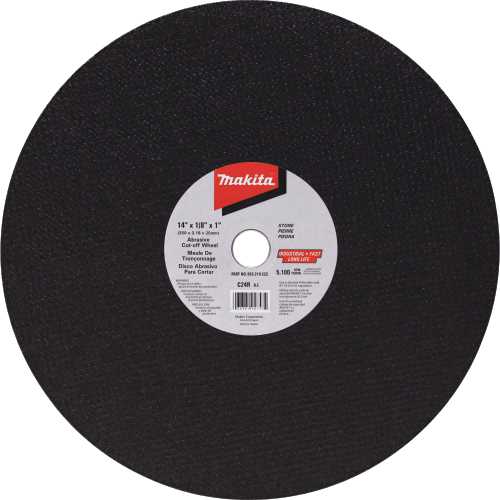 Makita 965-210-222 14" x 1/8" x 1" Abrasive Cut‑Off Wheel, Masonry, 10/pk