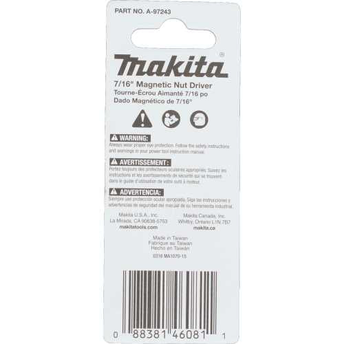 Makita A-97243 ImpactX™ 7/16″ x 1‑3/4″ Magnetic Nut Driver