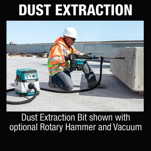 Makita B-63828 1/2" x 24" SDS‑Max Dust Extraction Drill Bit