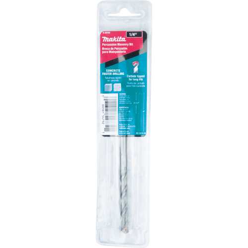 Makita B-68769 1/4" x 4" Carbide Tipped Percussion Masonry Hammer Drill Bit