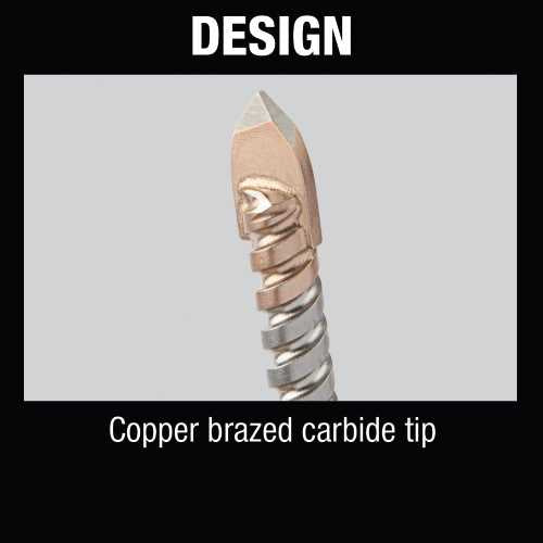 Makita B-68971 3/8" x 4" Glass and Tile Bit, 3 Flat Shank